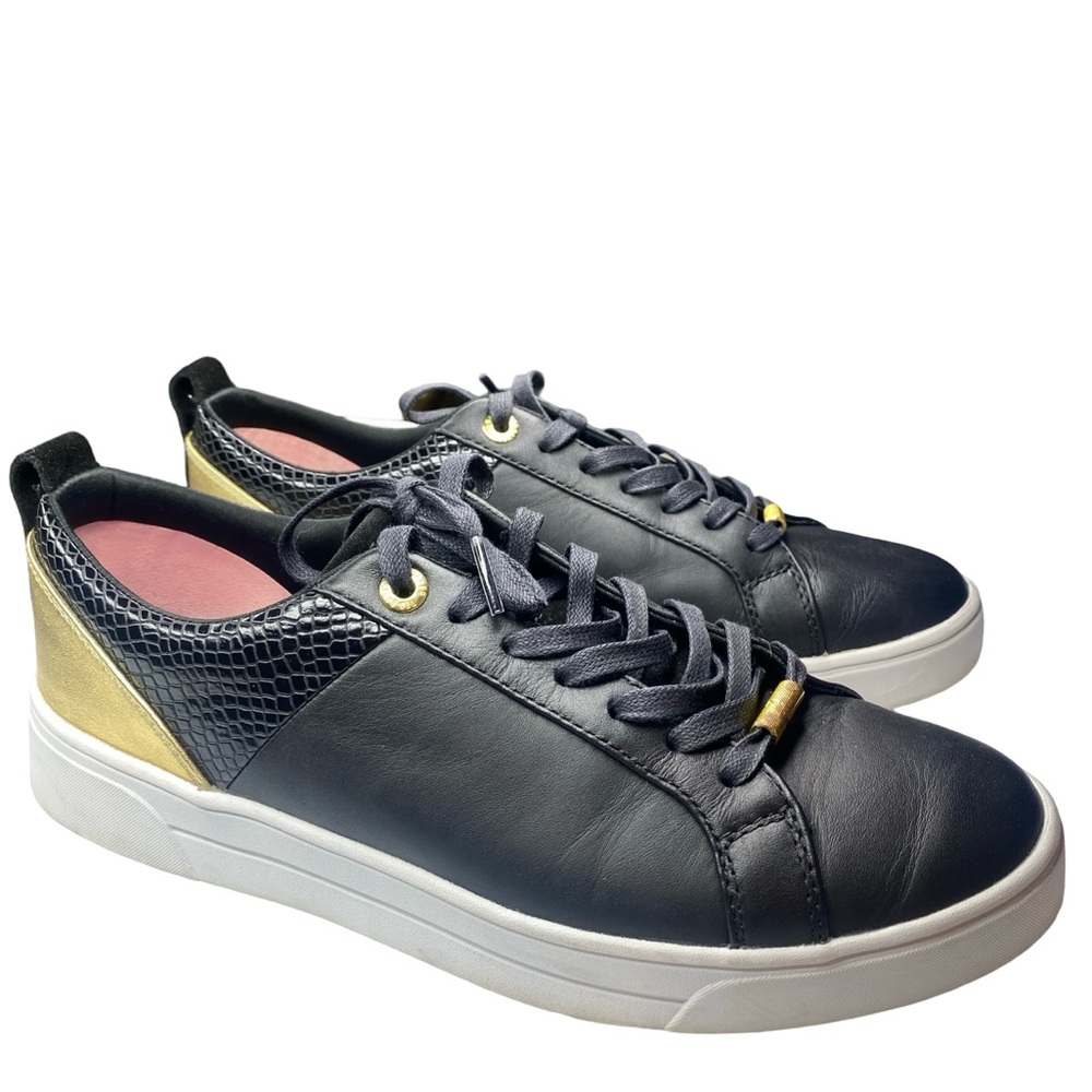 Ted Baker Black and Gold sneakers woman’s size 9 - Picture 5 of 12